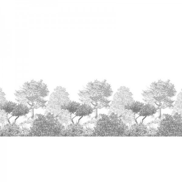 Classic Hua Trees Mural Wallpaper Grey