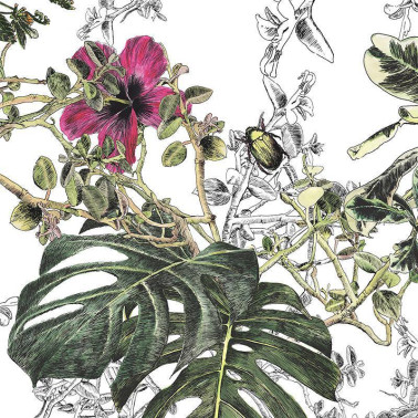 Papel Pintado Classic Seasons Wallpaper Summer Tropical Bloom - SIAN ZENG
