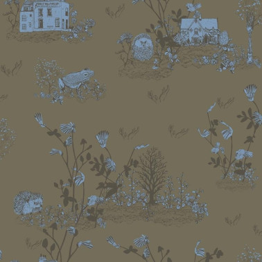 Papel Pintado Magnetic Classic Woodlands Khaki Blue  - SIAN ZENG