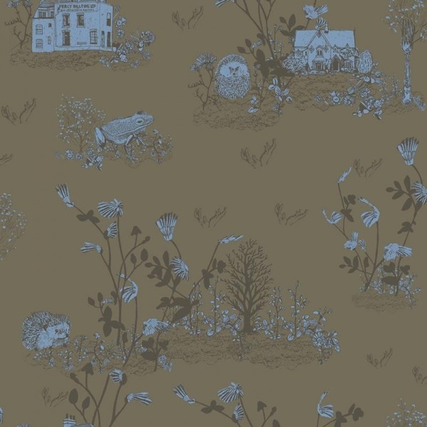 Papel Pintado Magnetic Classic Woodlands Khaki Blue  - SIAN ZENG