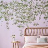 Classic Clematis Mural Wallpaper Pink