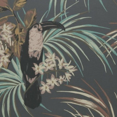 Papel Pintado Le Toucan Charcoal 1907-135-05 - 1838 WALLCOVERINGS