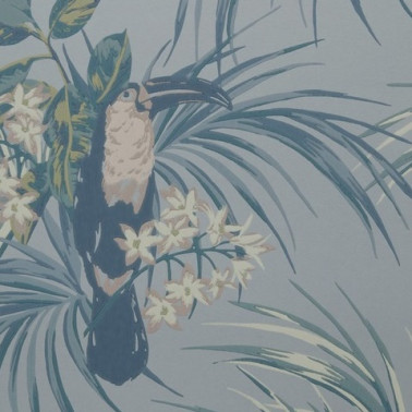 Papel Pintado Le Toucan Pale Blue 1907-135-01 - 1838 WALLCOVERINGS