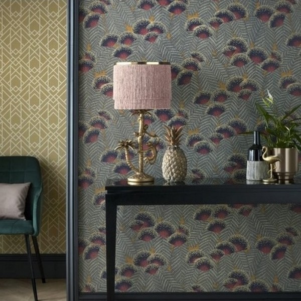 Papel Pintado Clarice Jet 1907-138-03 - 1838 WALLCOVERINGS