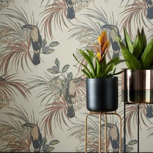 Papel Pintado Le Toucan Charcoal 1907-135-05 - 1838 WALLCOVERINGS