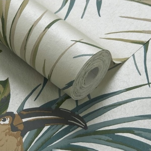 Papel Pintado Le Toucan Emerald 1907-135-03 - 1838 WALLCOVERINGS