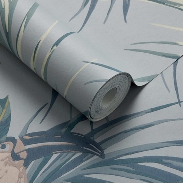 Papel Pintado Le Toucan Pale Blue 1907-135-01 - 1838 WALLCOVERINGS