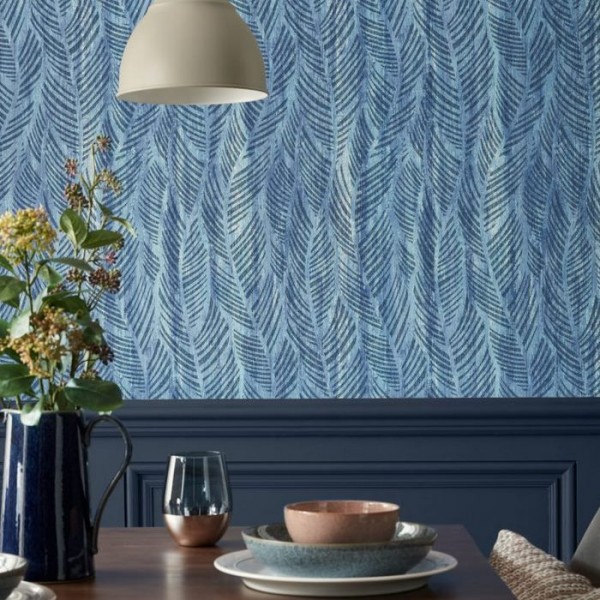 Papel Pintado Bramble Blue Dusk 2008-149-01 - 1838 WALLCOVERINGS