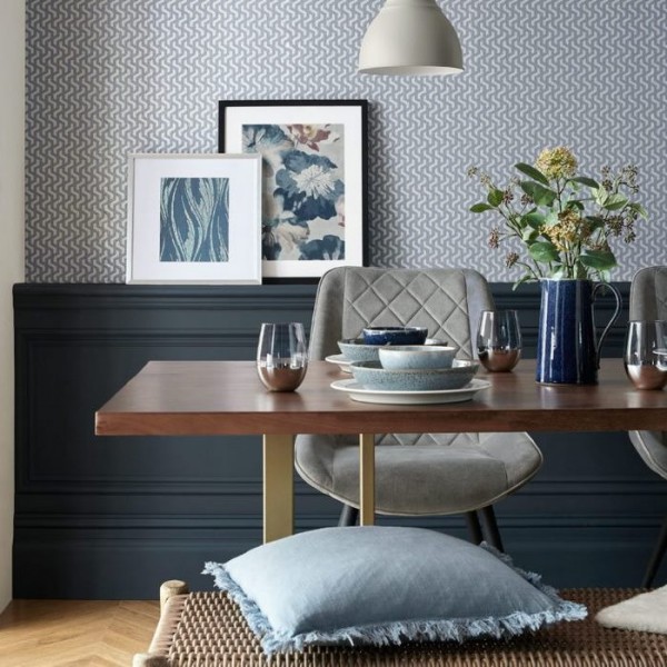 Papel Pintado Rattan Blue Dusk 2008-147-03 - 1838 WALLCOVERINGS