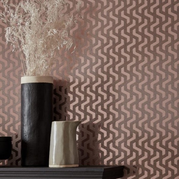 Papel Pintado Rattan Rose Gold 2008-147-04 - 1838 WALLCOVERINGS
