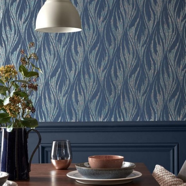 Papel Pintado Ripple Blue Dusk 2008-146-03 - 1838 WALLCOVERINGS