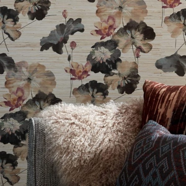 Papel Pintado Water Lilies Bracken 2008-143-01 - 1838 WALLCOVERINGS