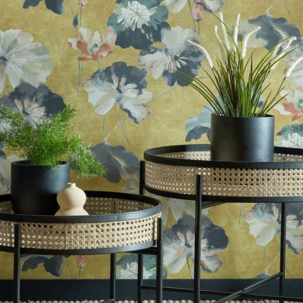 Papel Pintado Water Lilies Honey 2008-143-05 - 1838 WALLCOVERINGS