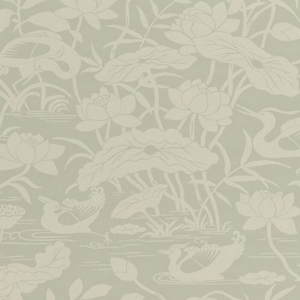 Heron & Lotus Flower Aqua BW45089.3