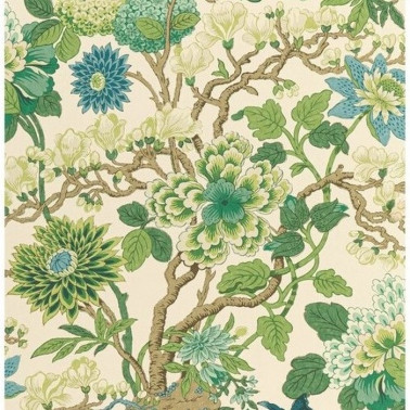 Papel Pintado Magnolia Emerald Teal BW450922 - GP & JBAKER