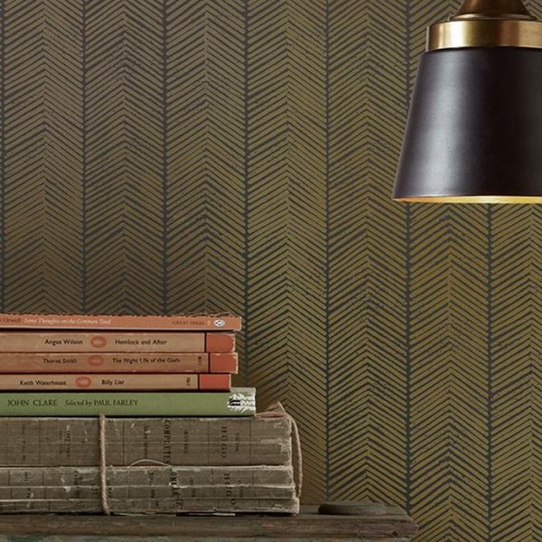 Papel Pintado Herringbone Teal BW450854 - GP & JBAKER