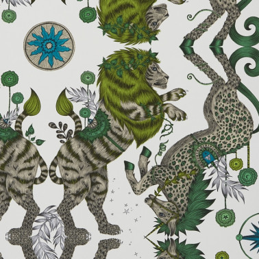 Papel Pintado Caspian Lime W0113-04 - CLARKE & CLARKE