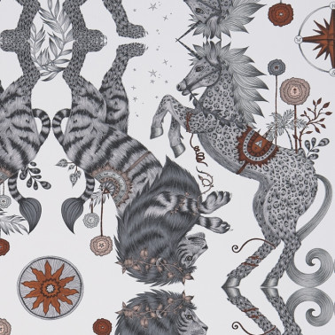 Papel Pintado Caspian Nude W0113-06 - CLARKE & CLARKE