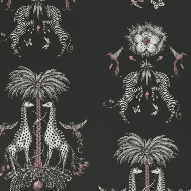 Papel Pintado Creature Charcoal W0114-01 - CLARKE & CLARKE