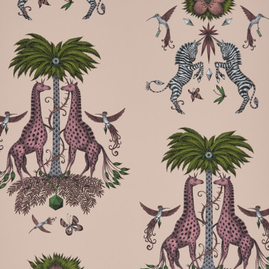 Papel Pintado Creature Pink W0114-02 - CLARKE & CLARKE