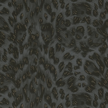 Papel Pintado Felis Charcoal-Rose Gold W0115-03 - CLARKE & CLARKE