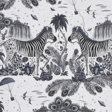 Papel Pintado Lost World Blue W0117-01 - CLARKE & CLARKE