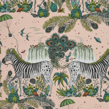Papel Pintado Lost World Pink W0117-04 - CLARKE & CLARKE
