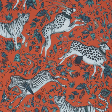 Papel Pintado Protea Coral W0119-03 - CLARKE & CLARKE