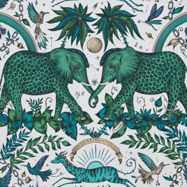 Papel Pintado Zambezi Green W0121-03 - CLARKE & CLARKE