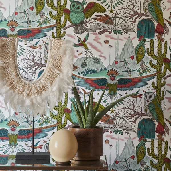 Papel Pintado Frontier Green W0116-03 - CLARKE & CLARKE