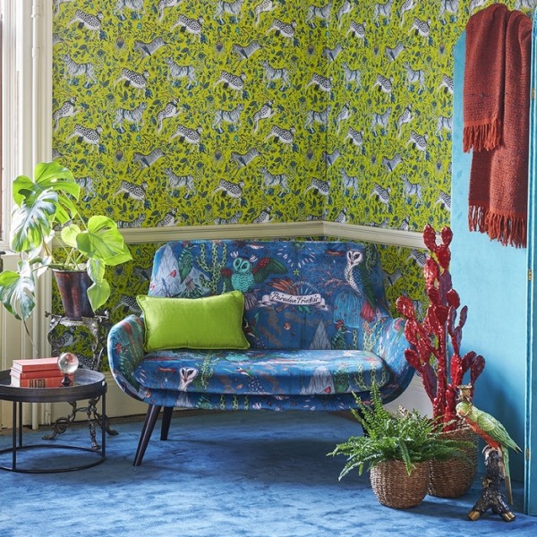 Papel Pintado Protea Lime W0119-05 - CLARKE & CLARKE
