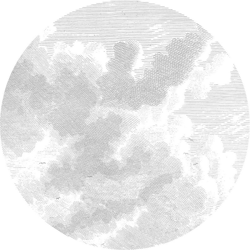 CK-058 Wallpaper Circle Engraved Clouds