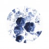 Papel Pintado SC-001 Wallpaper Circle Royal Blue Flowers - KEK AMSTERDAM