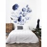 Papel Pintado SC-002 Wallpaper Circle Royal Blue Flowers - KEK AMSTERDAM
