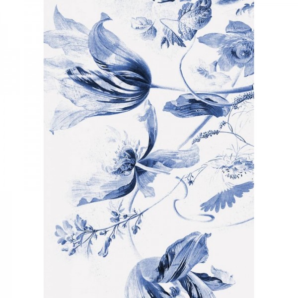Papel Pintado WP-209 Wall Mural Royal Blue Flowers 3 - KEK AMSTERDAM