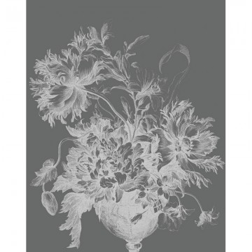 PA-032 Wall Mural Engraved Flowers