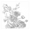 WP-672 Wall Mural Engraved Flowers