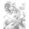 BC-068 Wall Mural Engraved Flowers