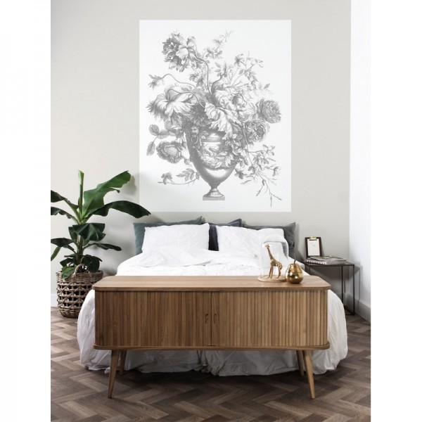 PA-037 Wall Mural Engraved Flowers