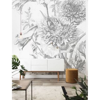 WP-330 Wall Mural Engraved Flowers