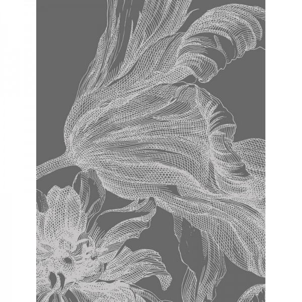 WP-644 Wall Mural Engraved Flowers