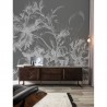 WP-645 Wall Mural Engraved Flowers