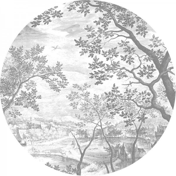 CK-046 Wallpaper Circle Engraved Landscapes