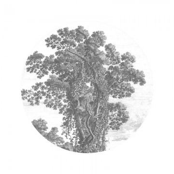 SC-013 Wallpaper Circle Engraved Tree