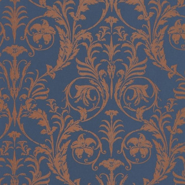 Papel Pintado Trianon Cuivre-Bleu 86026564 - Casadeco