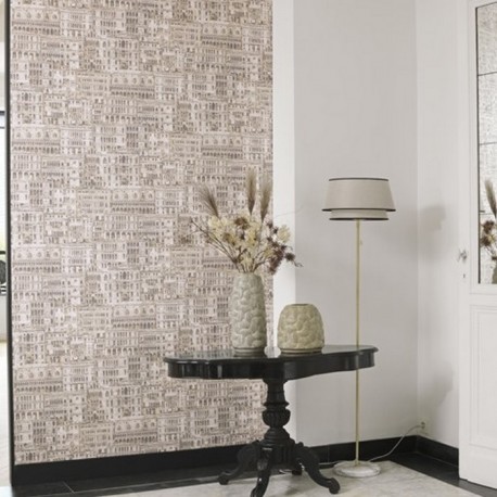 Papel Pintado Edifice Bleu Paon 86056624 - Casadeco