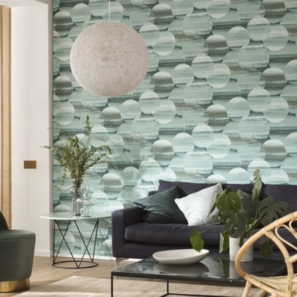 Papel Pintado Mirage Vert-Blue 85126328 - Casadeco