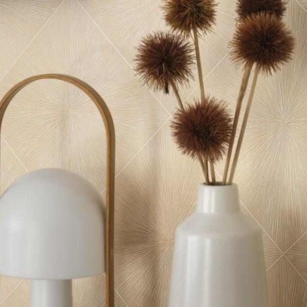 Papel Pintado Perception Blanc-Dore 85131351 - Casadeco