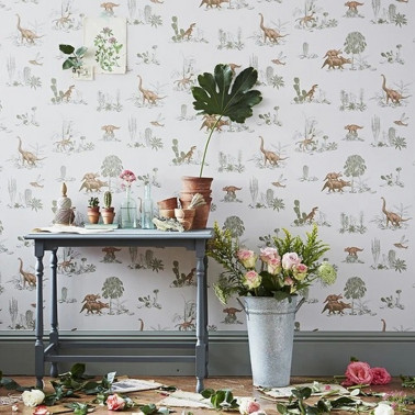Classic Dino Wallpaper Pink...