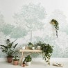 Papel Pintado Classic Hua Trees Mural Wallpaper Dusty Green - SIAN ZENG